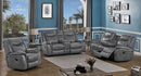 Conrad  Upholstered Padded Arm Motion Sofa Set Grey