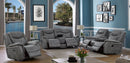 Conrad  Upholstered Padded Arm Motion Sofa Set Grey