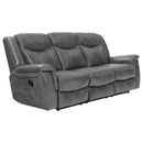 Conrad  Upholstered Padded Arm Motion Sofa Set Grey
