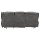 Conrad Upholstered Padded Arm Motion Sofa Grey