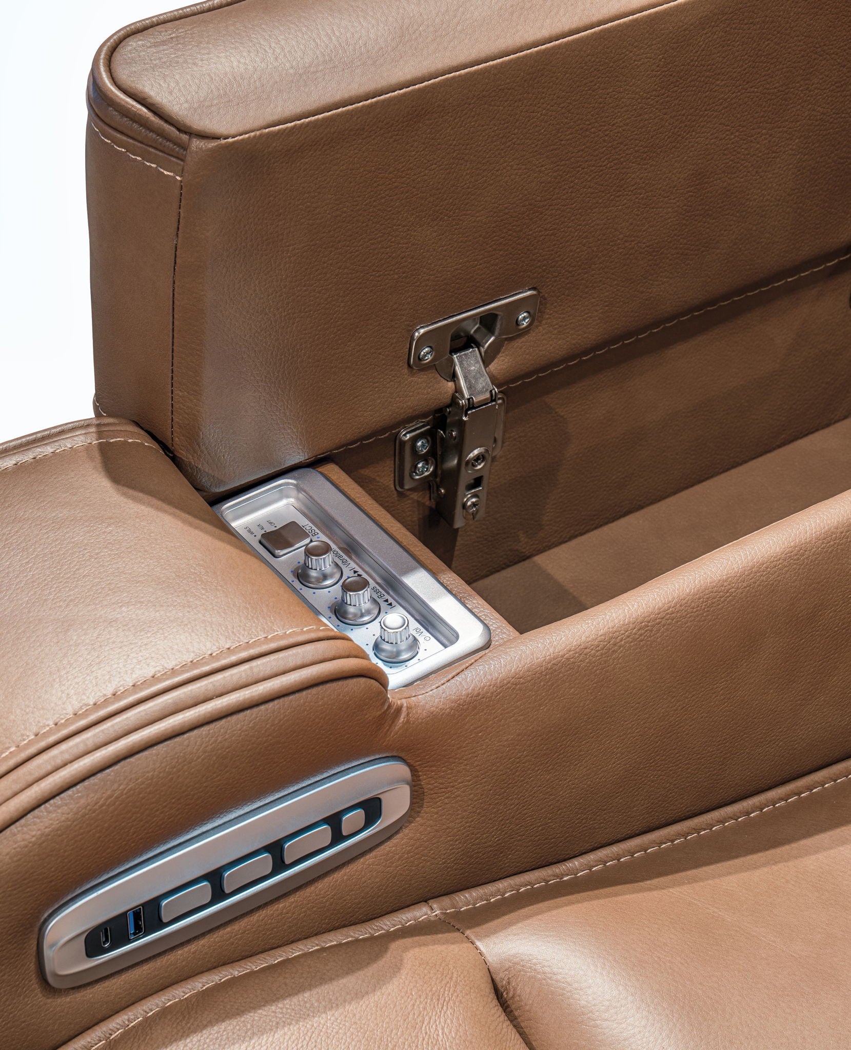 Knightington - Power Reclining Loveseat With Audio Seating