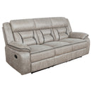 Greer  Upholstered Reclining Sofa Set Brown
