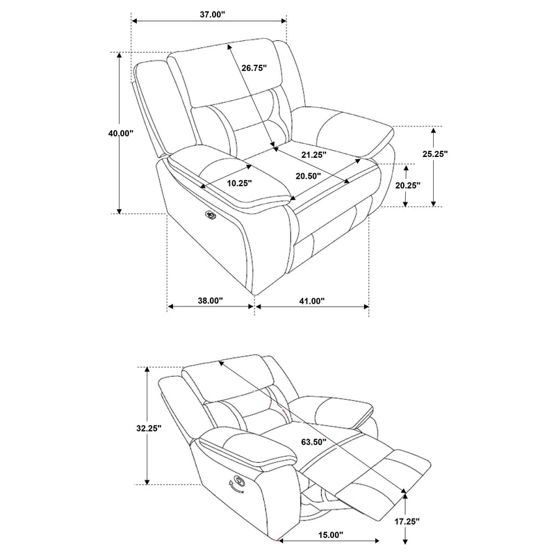 Greer Upholstered Swivel Glider Recliner Chair Brown