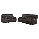 Greer  Upholstered Reclining Sofa Set Brown