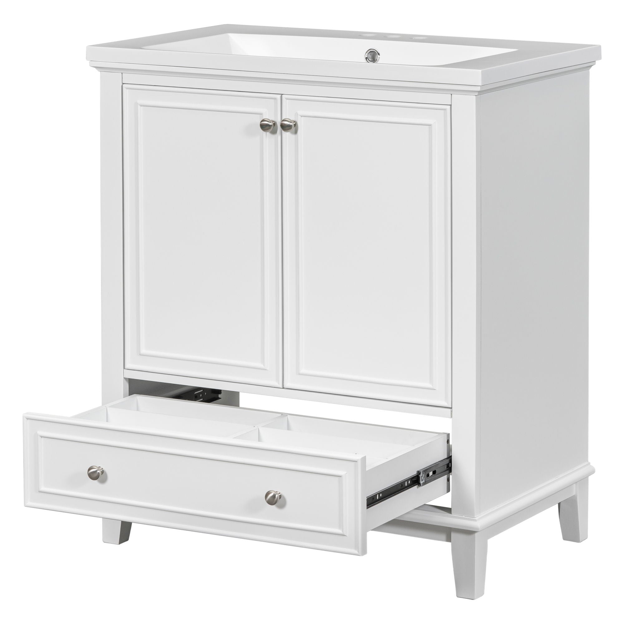 Modern Bathroom Vanity With Sink Combo, Multi Functional Cabinet With Doors And Drawer