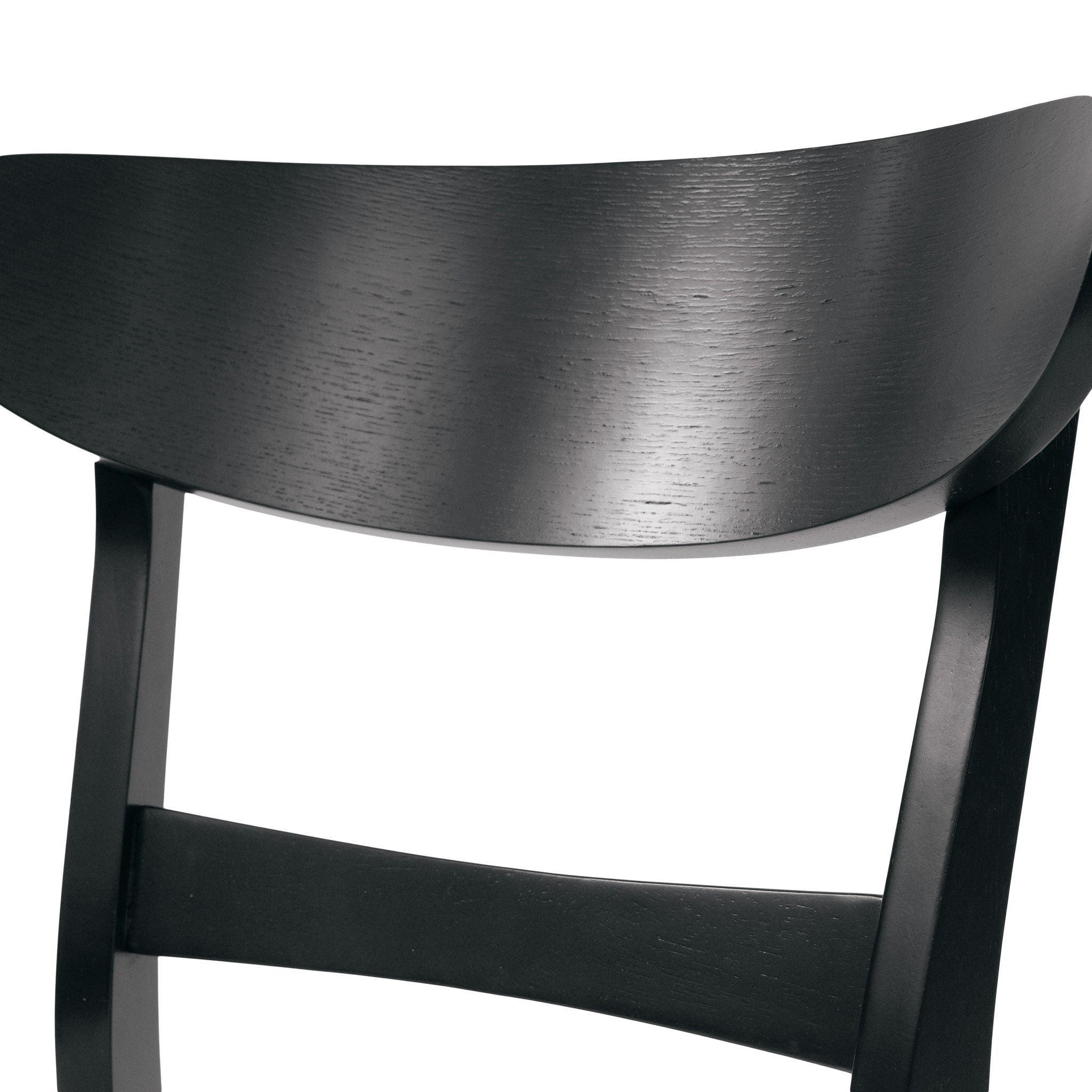 Dining Chairs With Upholstered Seat (Set of 2) - Black / Light Beige