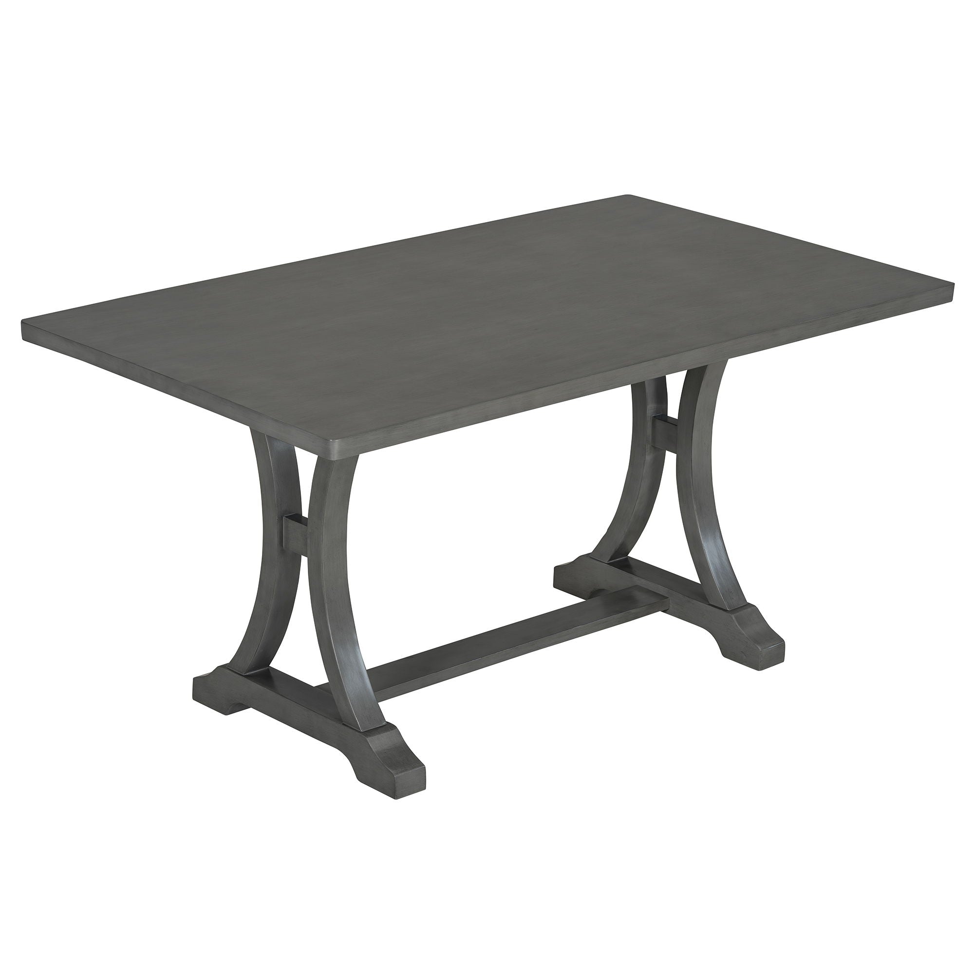 Dining Table Set With 4 Upholstered Chairs And Bench