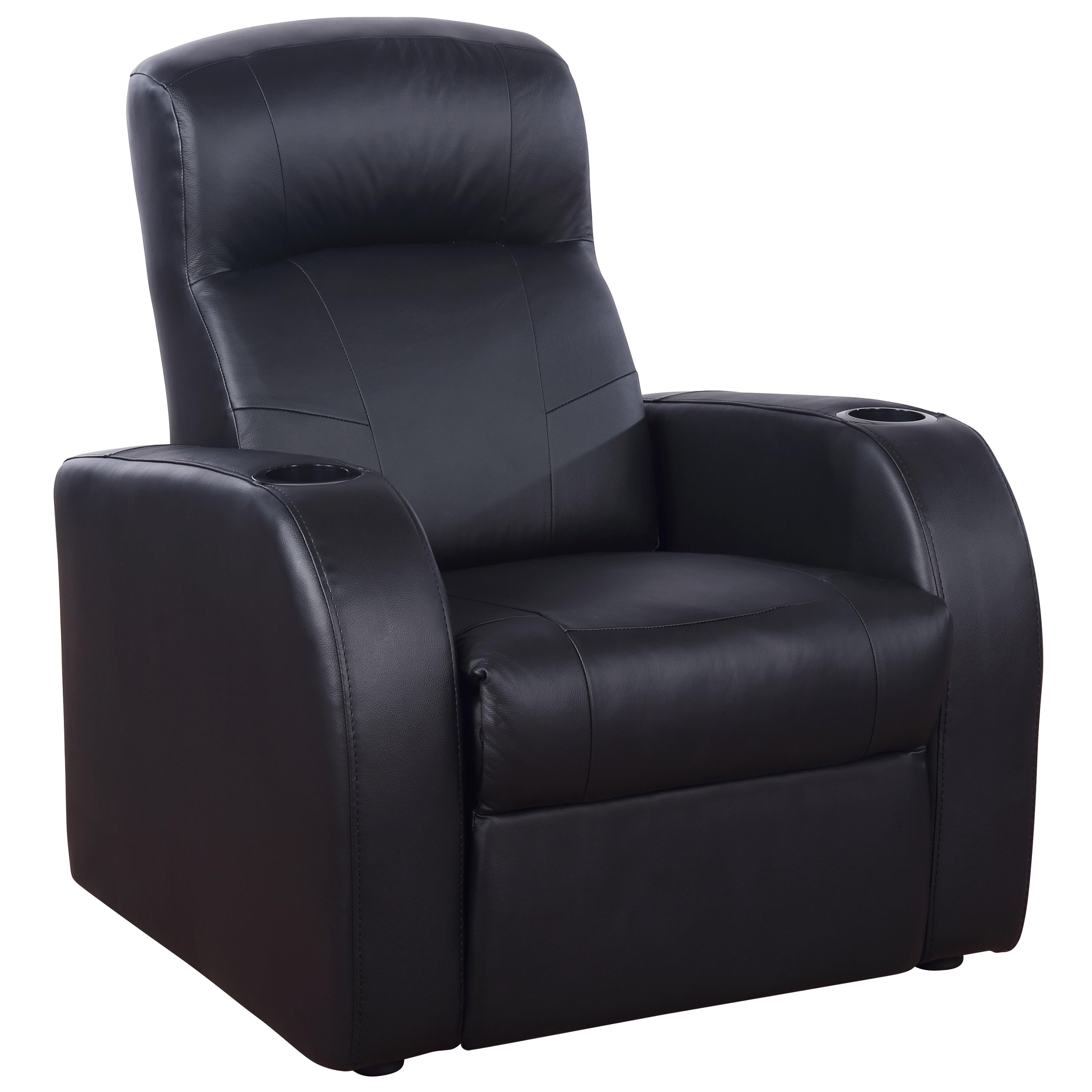 Coaster Furniture Cyrus Leather match Reclining Home Theater Seating (with Wall Recline) 600001-S5B IMAGE 1
