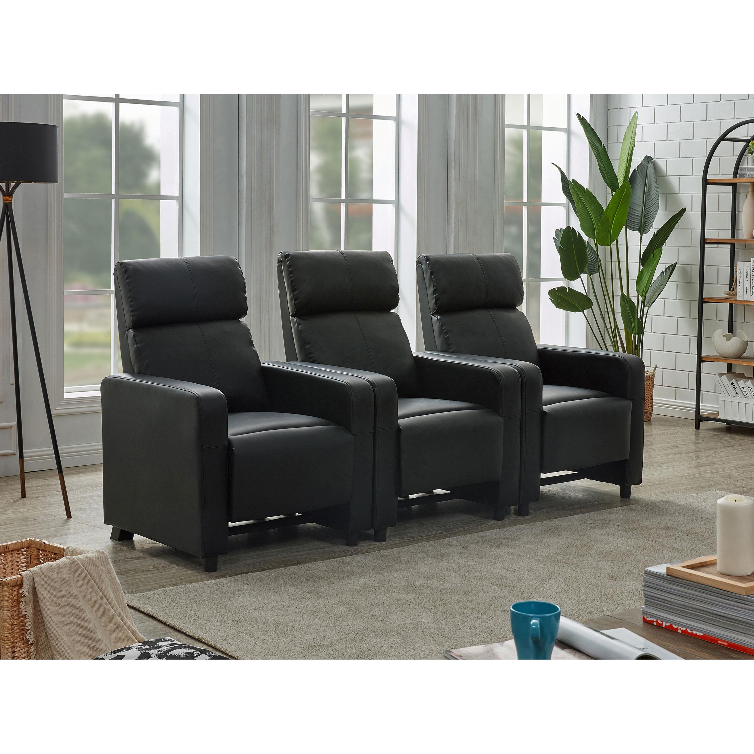 Diamond Modern Furniture COA Toohey Leatherette Reclining Home Theater Seating 600181-S3B IMAGE 10