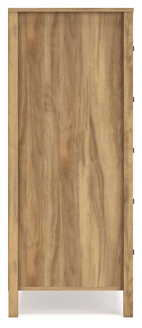 Bermacy - Five Drawer Chest - Light Brown