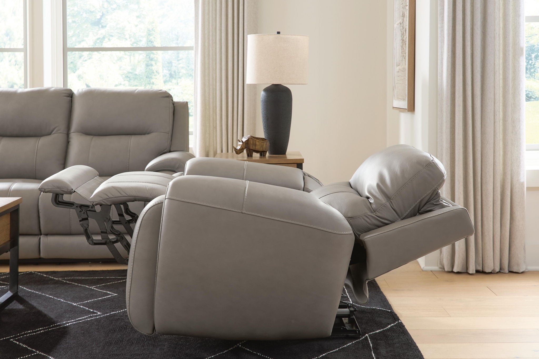 Real Moments - Power Reclining Sofa With Audio Seating - Ash