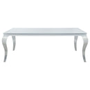 Coaster Furniture Carone Dining Table with Glass Top 115081 IMAGE 2