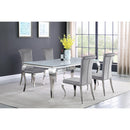 Diamond Modern Furniture COA Carone Dining Table with Glass Top 115081 IMAGE 6
