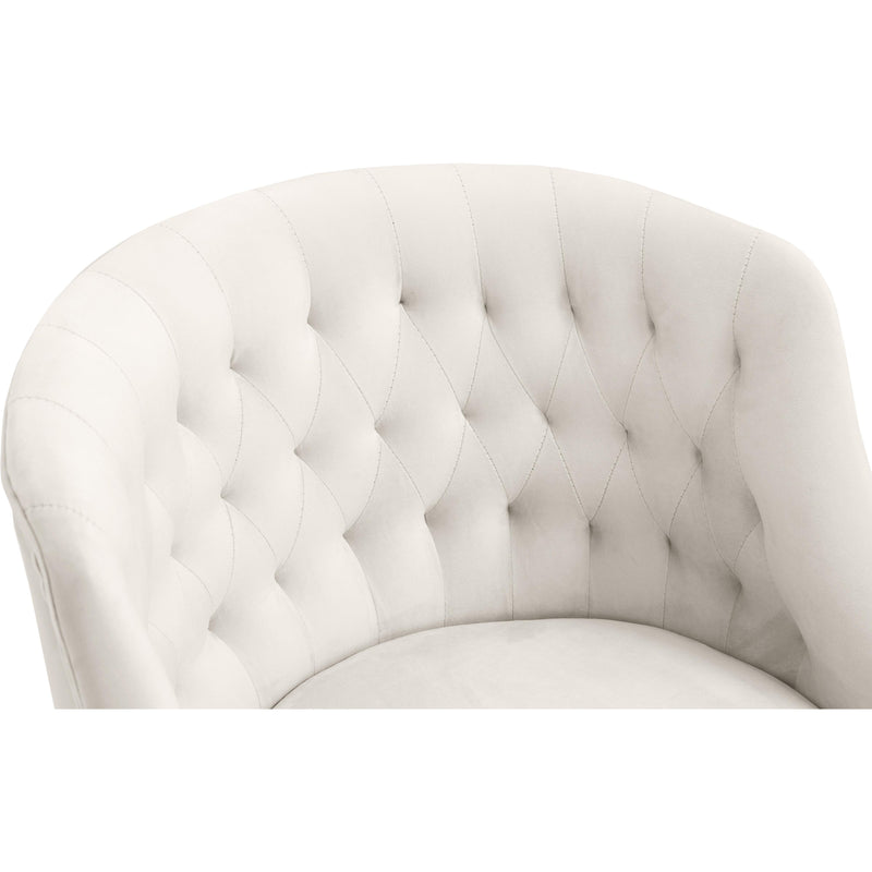 Meridian Arden Cream Velvet Office Chair IMAGE 6