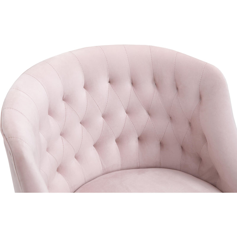 Meridian Arden Pink Velvet Office Chair IMAGE 6