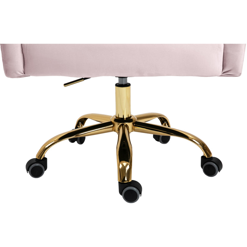 Meridian Arden Pink Velvet Office Chair IMAGE 9