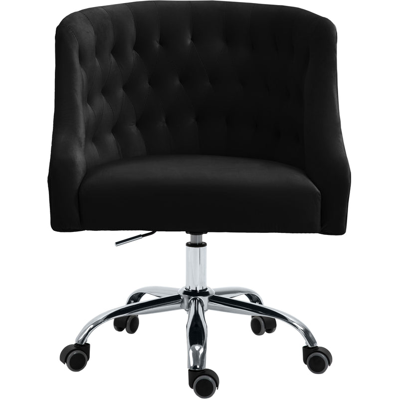 Meridian Arden Black Velvet Office Chair IMAGE 2