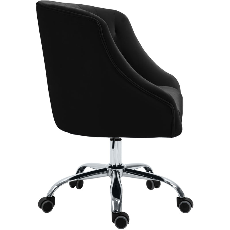 Meridian Arden Black Velvet Office Chair IMAGE 3