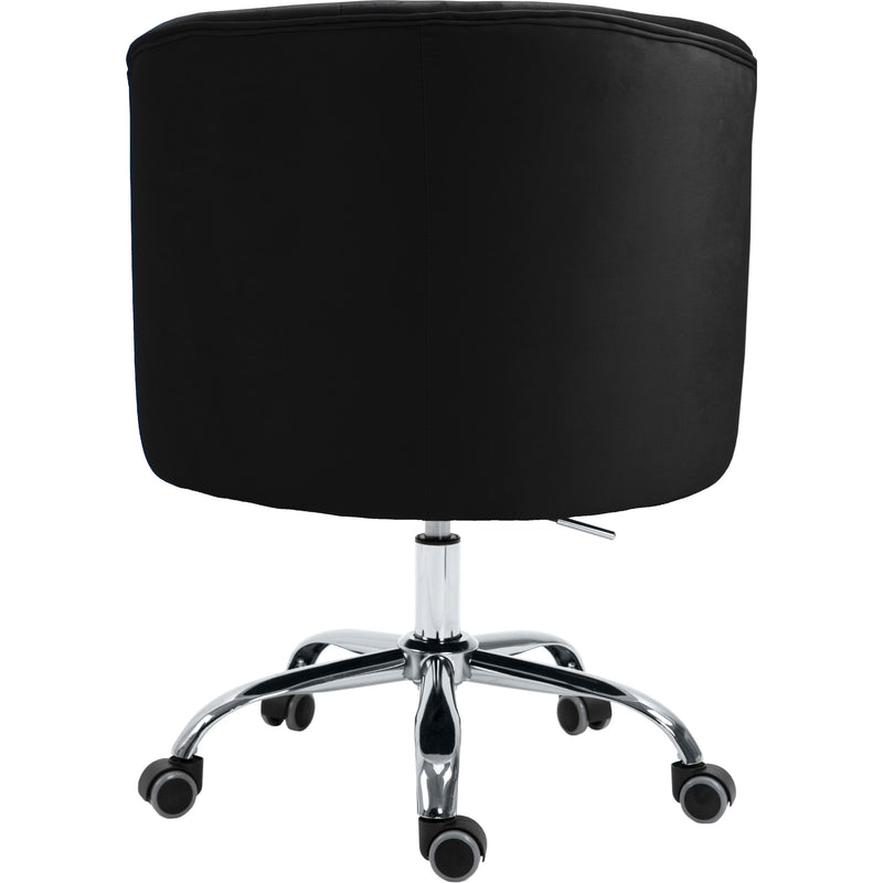 Meridian Arden Black Velvet Office Chair IMAGE 5