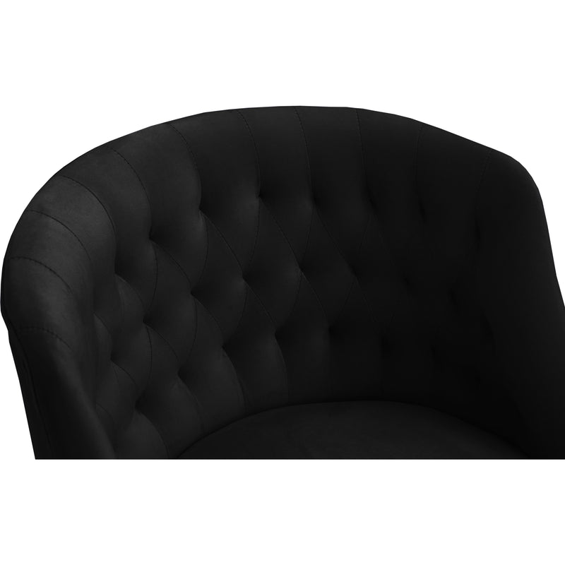 Meridian Arden Black Velvet Office Chair IMAGE 6