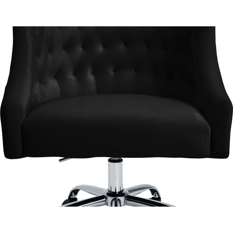 Meridian Arden Black Velvet Office Chair IMAGE 8