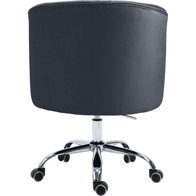 Meridian Arden Grey Velvet Office Chair IMAGE 5