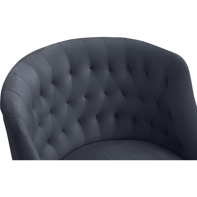 Meridian Arden Grey Velvet Office Chair IMAGE 6