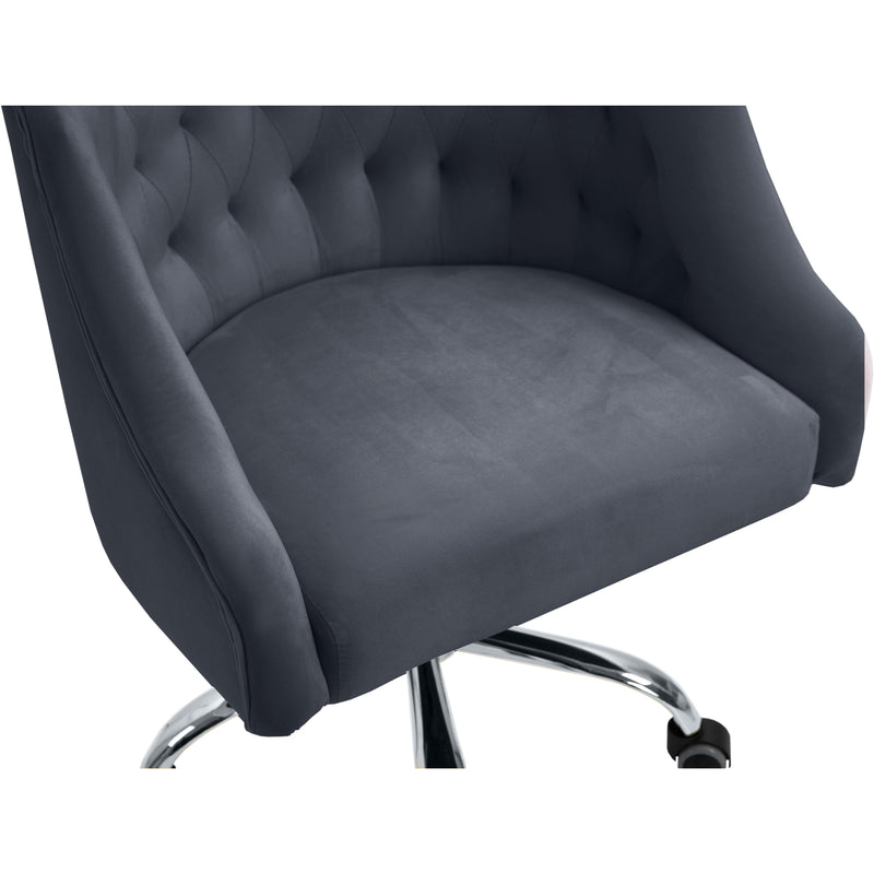 Meridian Arden Grey Velvet Office Chair IMAGE 7