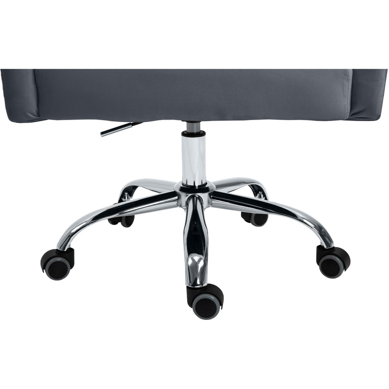 Meridian Arden Grey Velvet Office Chair IMAGE 9