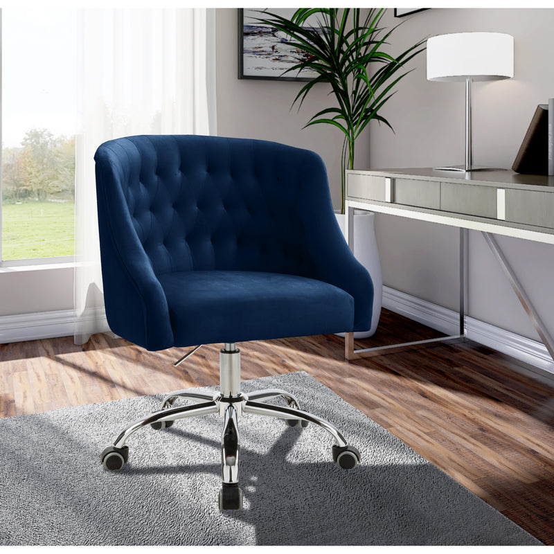 Meridian Arden Navy Velvet Office Chair IMAGE 10