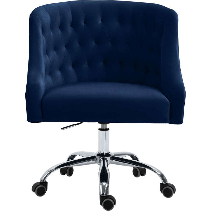 Meridian Arden Navy Velvet Office Chair IMAGE 2