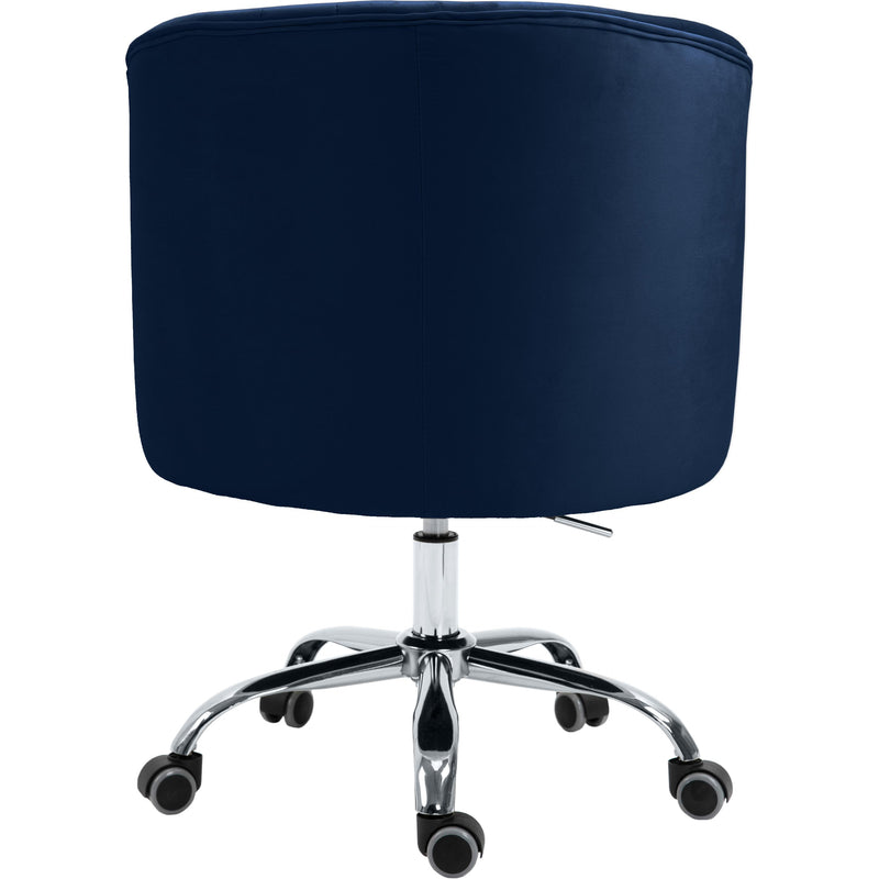 Meridian Arden Navy Velvet Office Chair IMAGE 5