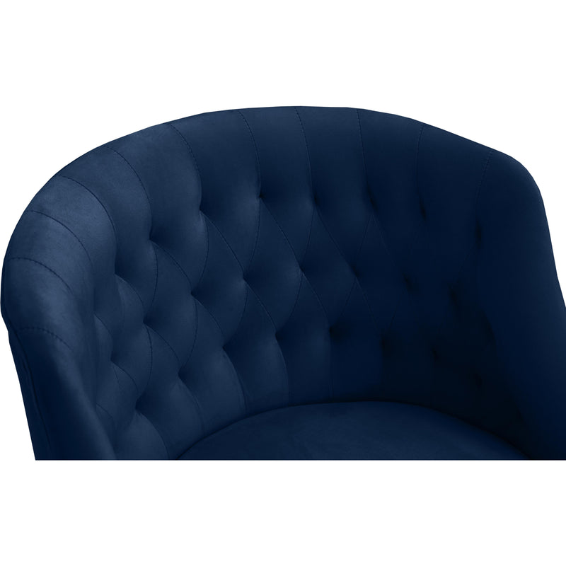 Meridian Arden Navy Velvet Office Chair IMAGE 6