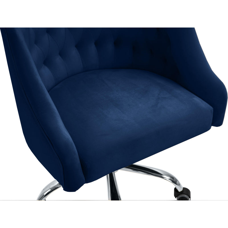 Meridian Arden Navy Velvet Office Chair IMAGE 7