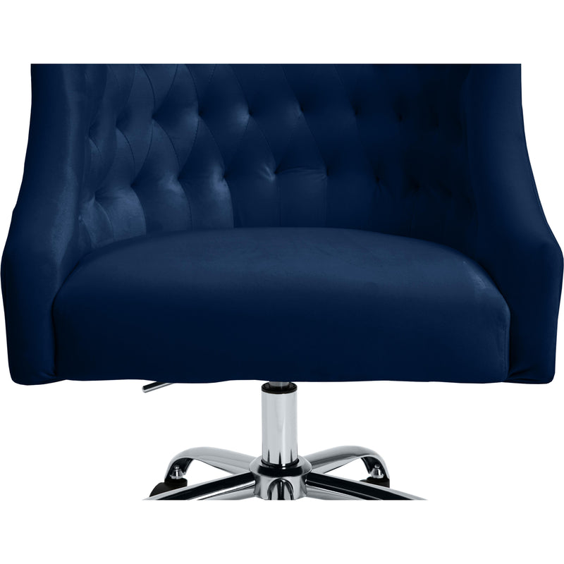 Meridian Arden Navy Velvet Office Chair IMAGE 8