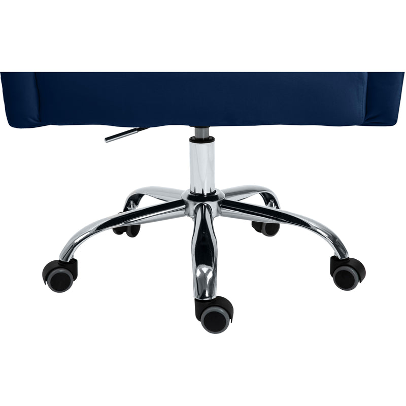 Meridian Arden Navy Velvet Office Chair IMAGE 9