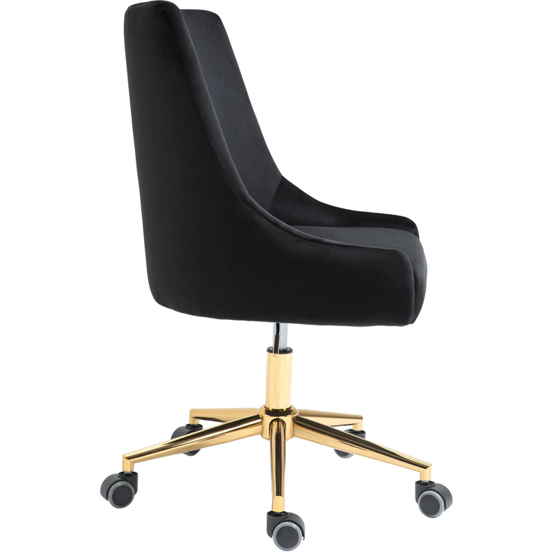 Meridian Karina Black Velvet Office Chair IMAGE 3