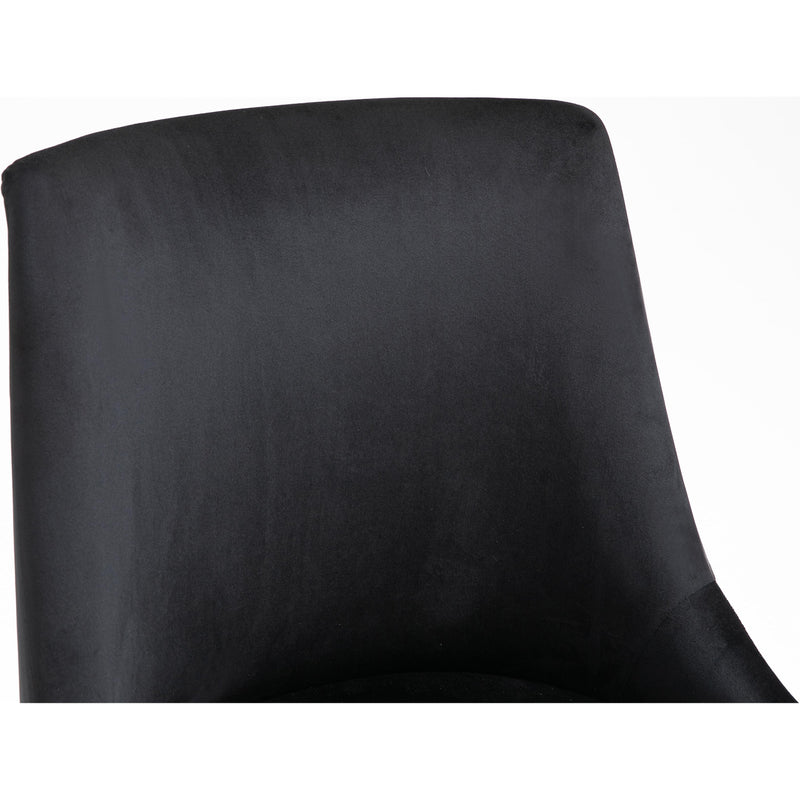 Meridian Karina Black Velvet Office Chair IMAGE 6