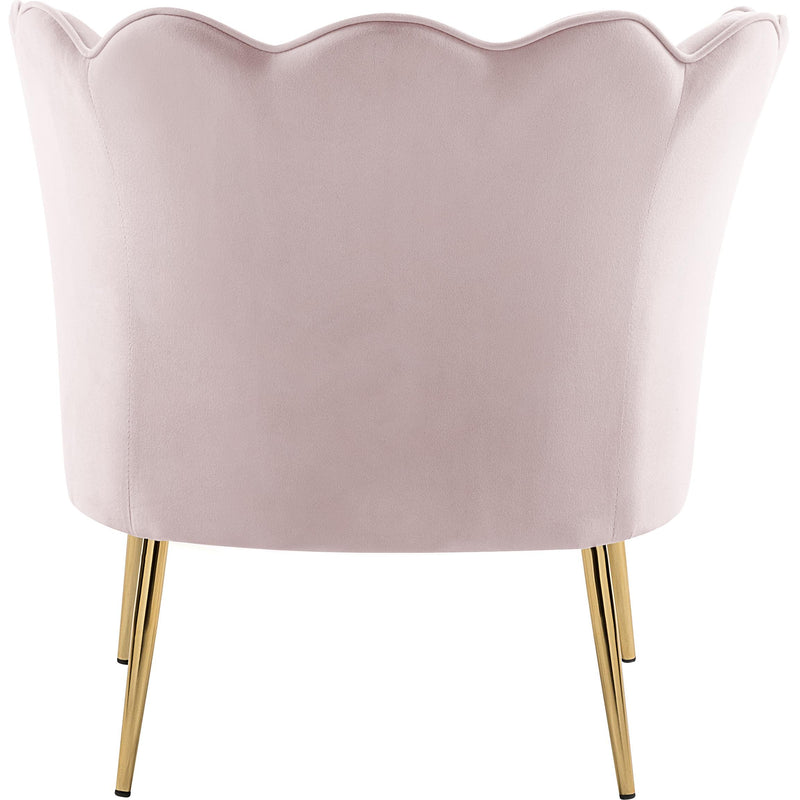 Meridian Jester Pink Velvet Accent Chair IMAGE 2