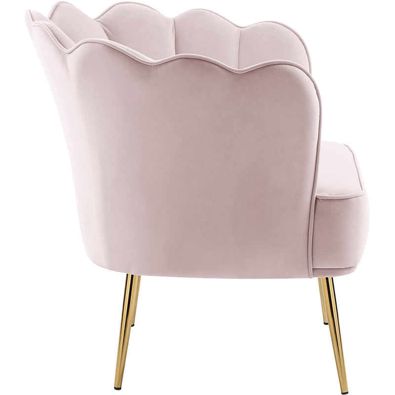 Meridian Jester Pink Velvet Accent Chair IMAGE 3