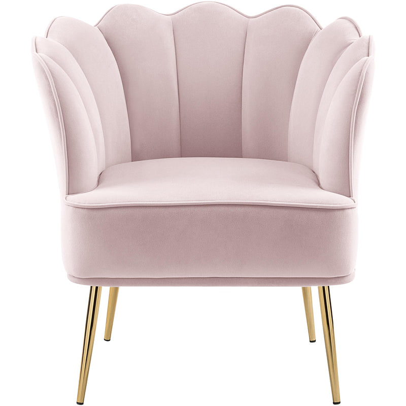 Meridian Jester Pink Velvet Accent Chair IMAGE 4