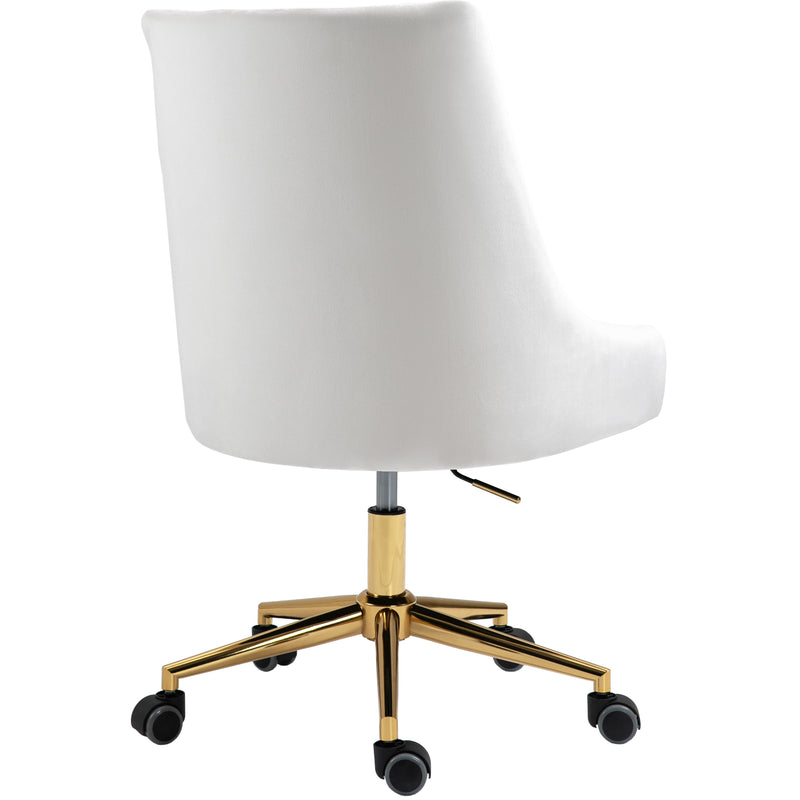Meridian Karina Cream Velvet Office Chair IMAGE 4