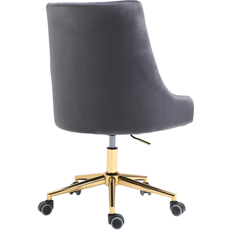 Meridian Karina Grey Velvet Office Chair IMAGE 4
