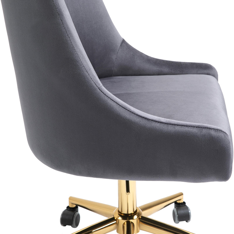 Meridian Karina Grey Velvet Office Chair IMAGE 8