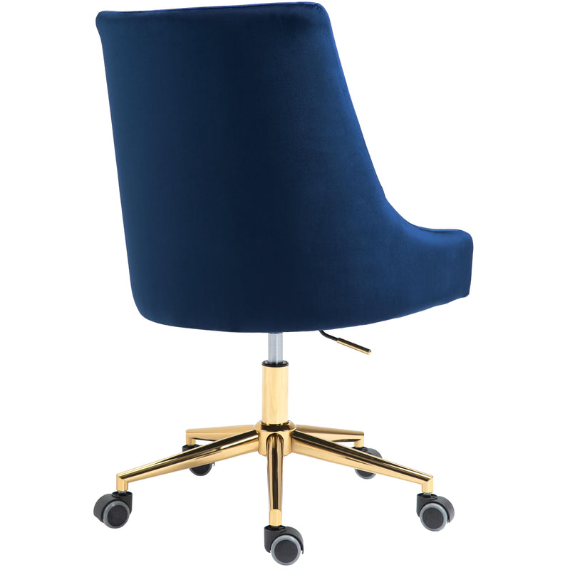 Meridian Karina Navy Velvet Office Chair IMAGE 4