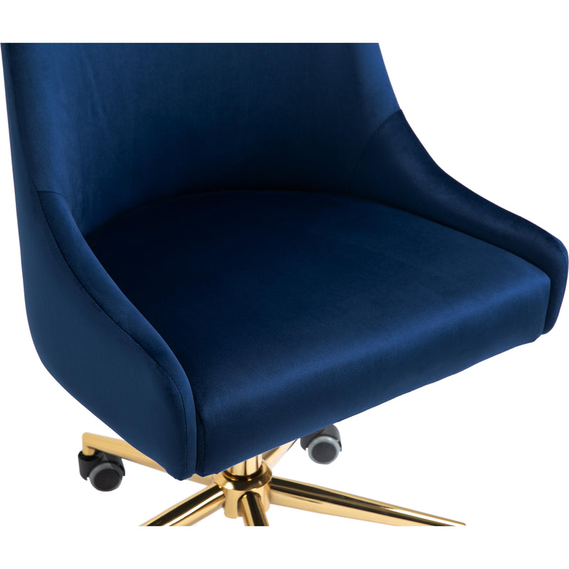 Meridian Karina Navy Velvet Office Chair IMAGE 7