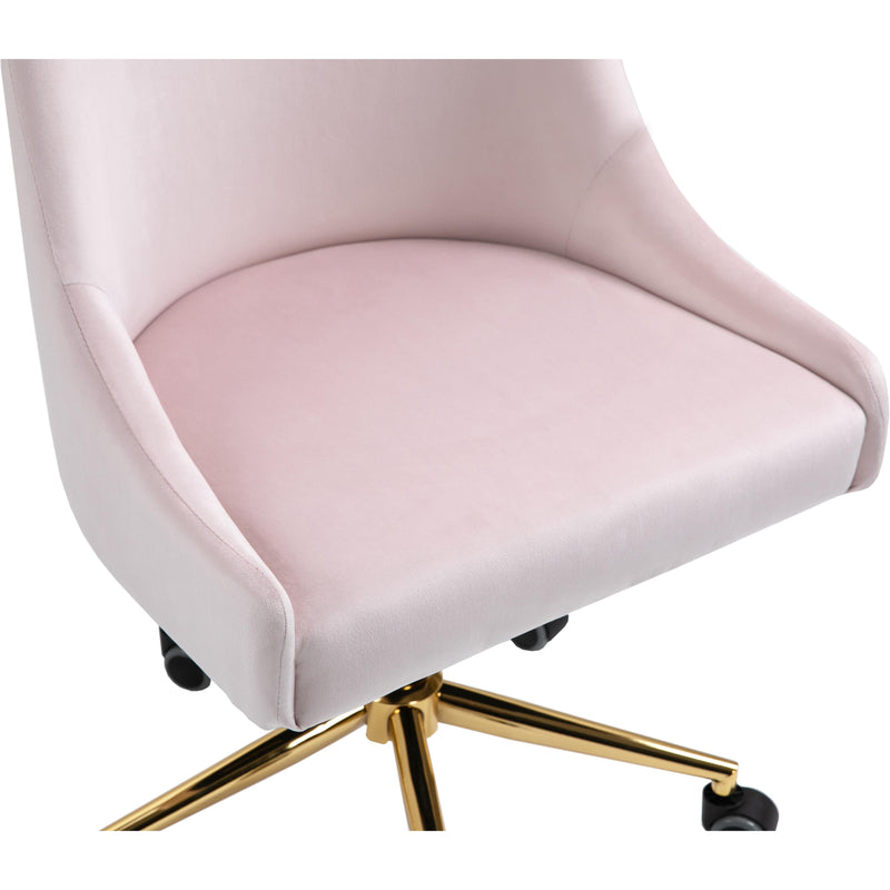 Meridian Karina Pink Velvet Office Chair IMAGE 7