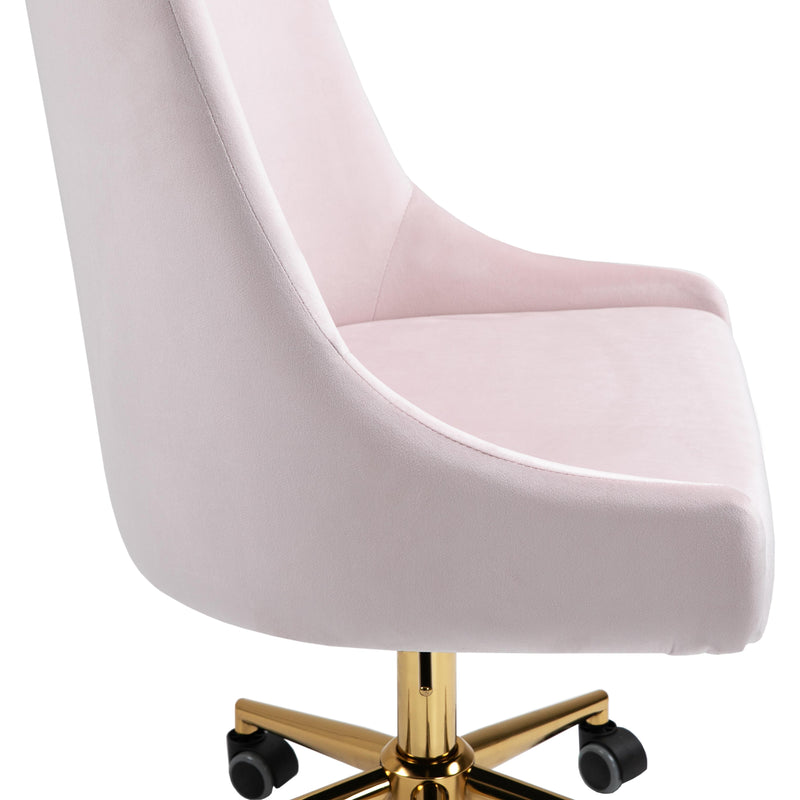 Meridian Karina Pink Velvet Office Chair IMAGE 8