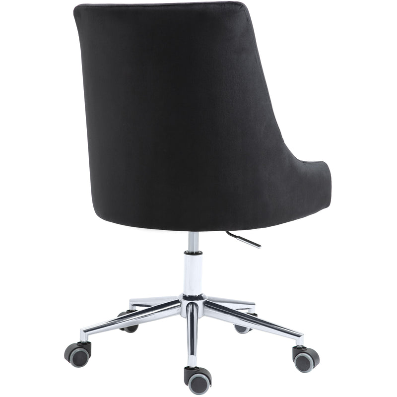 Meridian Karina Black Velvet Office Chair IMAGE 4