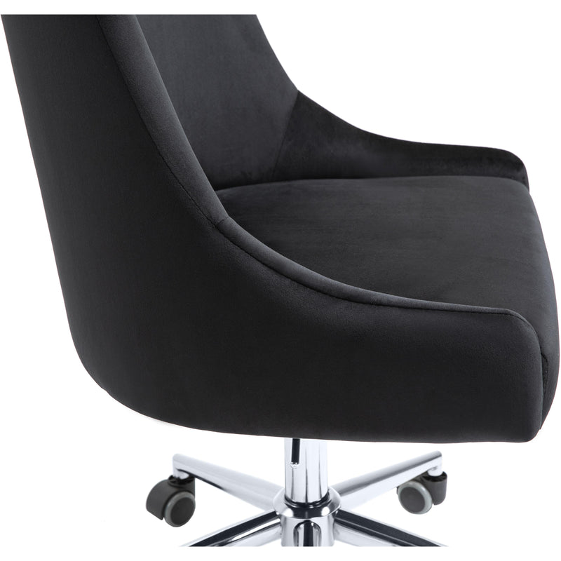 Meridian Karina Black Velvet Office Chair IMAGE 8